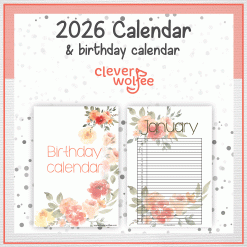 Alternative view of Peach colored flowers calendar 2026