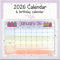 Pencil calendar 2026