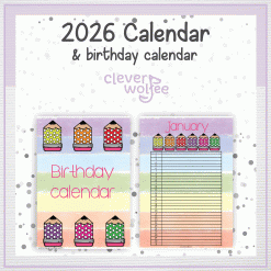 Alternative view of Pencil calendar 2026