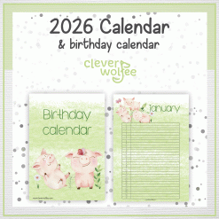 Alternative view of Pig calendar 2026