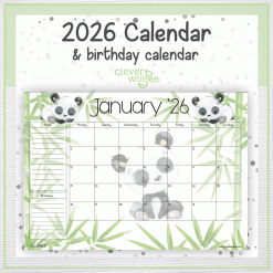 Panda calendar 2026